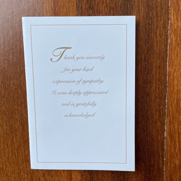 NEW Funeral / Memorial / Sympathy Thank You Cards - 75 ct - Picture 2 of 2